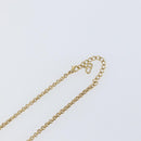 Christian Dior Rhinestone CD logo Necklace metal Gold Tone Auth 146055-6