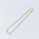 Christian Dior Rhinestone CD logo Necklace metal Gold Tone Auth 146055-8