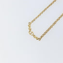 Christian Dior Rhinestone CD logo Necklace metal Gold Tone Auth 146055-9