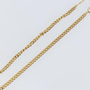 Christian Dior Curve Chain CD logo Necklace metal Gold Tone Auth 146056-11