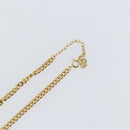 Christian Dior Curve Chain CD logo Necklace metal Gold Tone Auth 146056-12