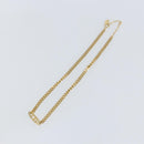 Christian Dior Curve Chain CD logo Necklace metal Gold Tone Auth 146056-2