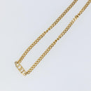 Christian Dior Curve Chain CD logo Necklace metal Gold Tone Auth 146056-4