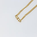 Christian Dior Curve Chain CD logo Necklace metal Gold Tone Auth 146056-9