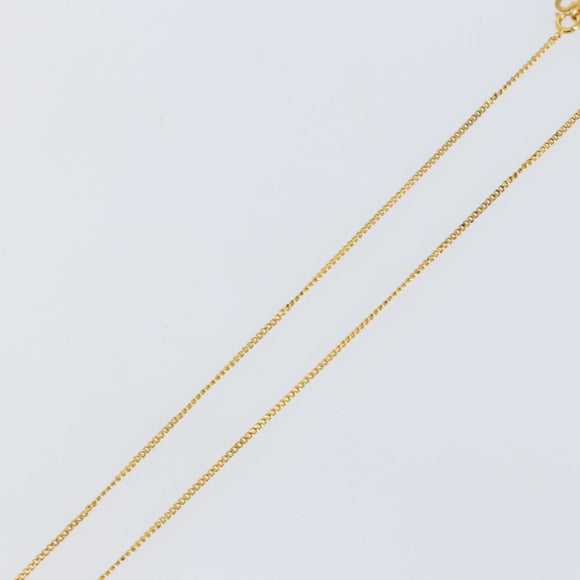 Christian Dior Rhinestone Teardrop CD logo Necklace metal Gold Tone Auth 146057