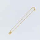 Christian Dior Rhinestone Teardrop CD logo Necklace metal Gold Tone Auth 146057-8