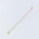 Christian Dior Rope Circle CD Logo Necklace metal Gold Tone Auth 146058-2