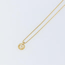 Christian Dior Rope Circle CD Logo Necklace metal Gold Tone Auth 146058-4