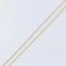Christian Dior Rope Circle CD Logo Necklace metal Gold Tone Auth 146058-5