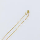 Christian Dior Rope Circle CD Logo Necklace metal Gold Tone Auth 146058-6