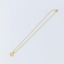 Christian Dior Rope Circle CD Logo Necklace metal Gold Tone Auth 146058-8