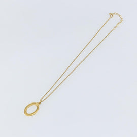 Christian Dior Circle Necklace metal Gold Tone Auth 146059 - 0