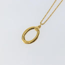 Christian Dior Circle Necklace metal Gold Tone Auth 146059-3