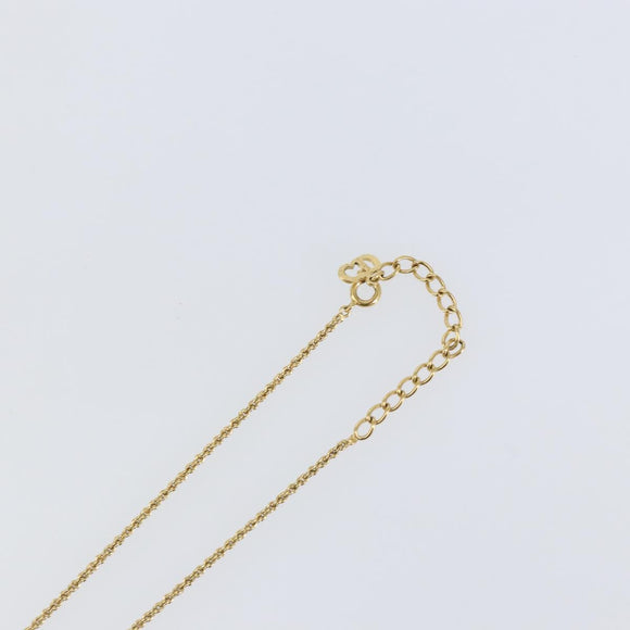 Christian Dior Circle Necklace metal Gold Tone Auth 146059