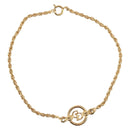 Christian Dior Circle Logo Bracelet metal Gold Tone Auth 146060-1