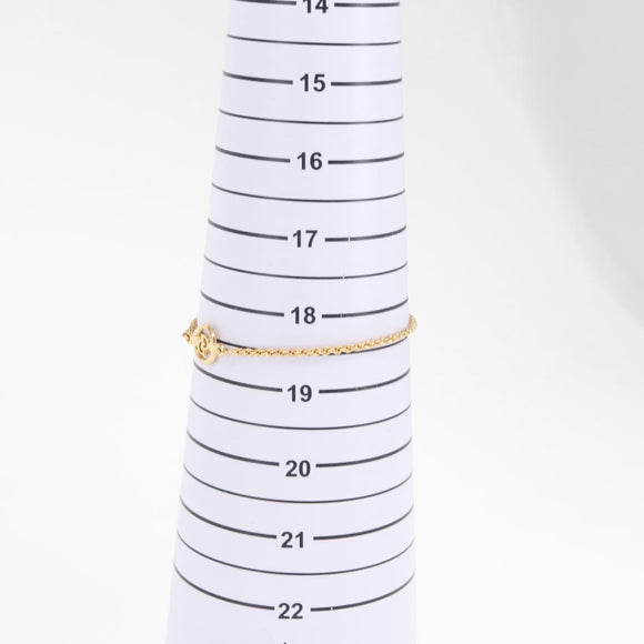 Christian Dior Circle Logo Bracelet metal Gold Tone Auth 146060