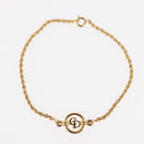 Christian Dior Circle Logo Bracelet metal Gold Tone Auth 146060-2