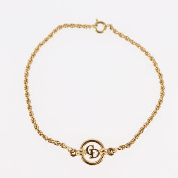 Christian Dior Circle Logo Bracelet metal Gold Tone Auth 146060 - 0