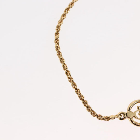 Christian Dior Circle Logo Bracelet metal Gold Tone Auth 146060