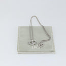 Christian Dior CD Logo Necklace metal Silver tone Auth 146061-13