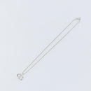 Christian Dior CD Logo Necklace metal Silver tone Auth 146061-2