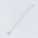 Christian Dior CD Logo Necklace metal Silver tone Auth 146061-8