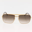LOUIS VUITTON Damier Sunglasses Attitude metal Gold Tone Z0259U LV Auth 146064-2