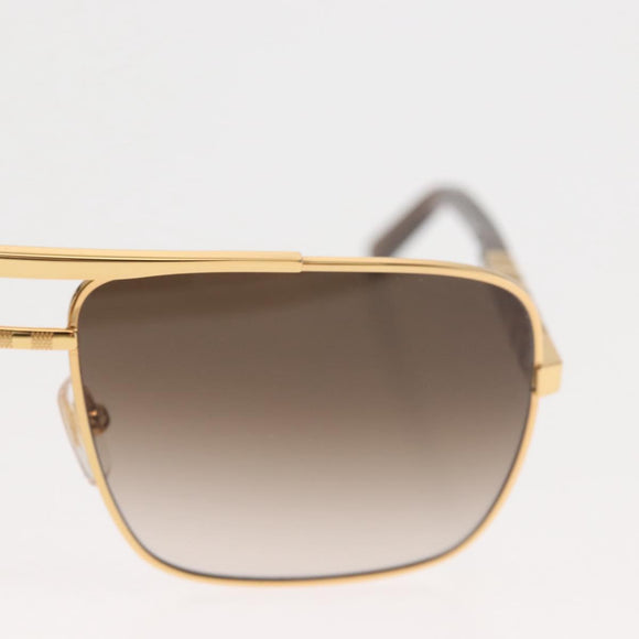 LOUIS VUITTON Damier Sunglasses Attitude metal Gold Tone Z0259U LV Auth 146064