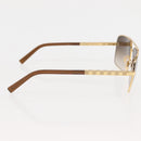 LOUIS VUITTON Damier Sunglasses Attitude metal Gold Tone Z0259U LV Auth 146064-6