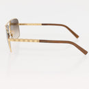 LOUIS VUITTON Damier Sunglasses Attitude metal Gold Tone Z0259U LV Auth 146064-7