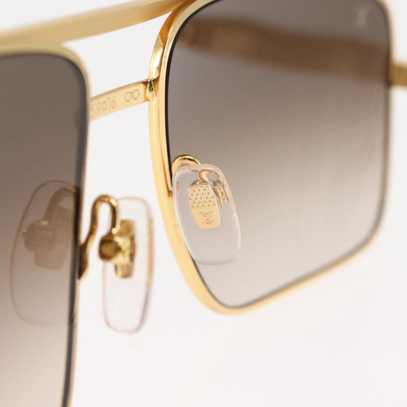 LOUIS VUITTON Damier Sunglasses Attitude metal Gold Tone Z0259U LV Auth 146064