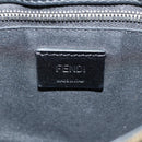 FENDI Zucca Canvas Baguette Shoulder Bag Black Brown Silver Auth 146069M-20