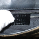 FENDI Zucca Canvas Baguette Shoulder Bag Black Brown Silver Auth 146069M-25