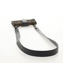 FENDI Zucca Canvas Baguette Shoulder Bag Black Brown Silver Auth 146069M-8