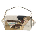 FENDI Zucca Canvas Antonio Lopez Mamma Baguette Bag 2way Ivory Auth 146070SM-13