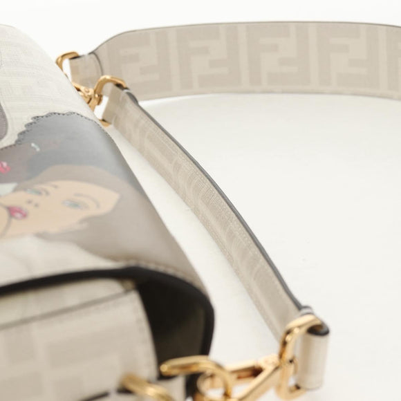 FENDI Zucca Canvas Antonio Lopez Mamma Baguette Bag 2way Ivory Auth 146070SM