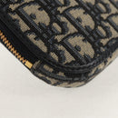 Christian Dior Trotter Canvas Montaigne Chain Bag Navy Gold Auth 146071SAM-17