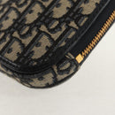 Christian Dior Trotter Canvas Montaigne Chain Bag Navy Gold Auth 146071AM-18