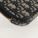 Christian Dior Trotter Canvas Montaigne Chain Bag Navy Gold Auth 146071SAM-19