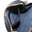 Christian Dior Trotter Canvas Montaigne Chain Bag Navy Gold Auth 146071AM-28