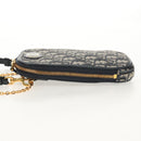 Christian Dior Trotter Canvas Montaigne Chain Bag Navy Gold Auth 146071AM-3