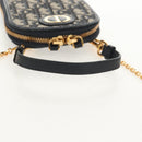 Christian Dior Trotter Canvas Montaigne Chain Bag Navy Gold Auth 146071AM-7