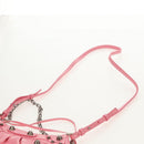 BALENCIAGA LucaGol XS Shoulder Bag Leather 2way Pink Silver 695814 Auth 146072AM-10