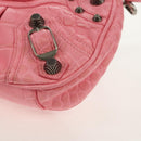 BALENCIAGA LucaGol XS Shoulder Bag Leather 2way Pink Silver 695814 Auth 146072AM-16