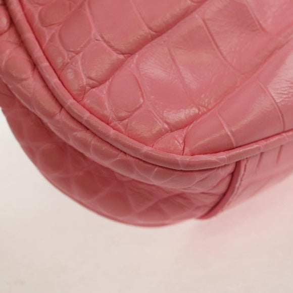 BALENCIAGA LucaGol XS Shoulder Bag Leather 2way Pink Silver 695814 Auth 146072AM