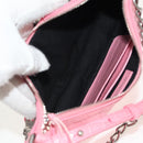 BALENCIAGA LucaGol XS Shoulder Bag Leather 2way Pink Silver 695814 Auth 146072AM-11