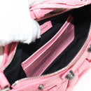 BALENCIAGA LucaGol XS Shoulder Bag Leather 2way Pink Silver 695814 Auth 146072AM-24
