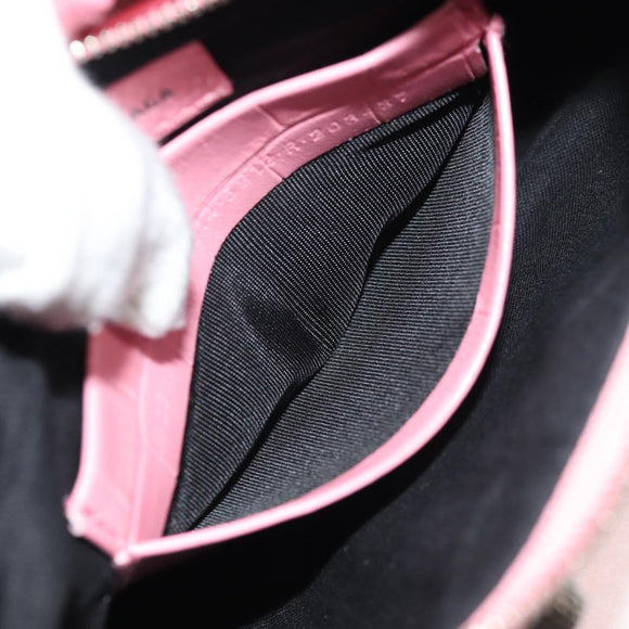 BALENCIAGA LucaGol XS Shoulder Bag Leather 2way Pink Silver 695814 Auth 146072AM