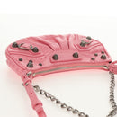 BALENCIAGA LucaGol XS Shoulder Bag Leather 2way Pink Silver 695814 Auth 146072SAM-6