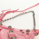 BALENCIAGA LucaGol XS Shoulder Bag Leather 2way Pink Silver 695814 Auth 146072AM-14